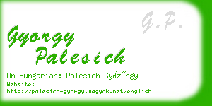 gyorgy palesich business card